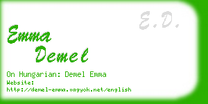 emma demel business card
